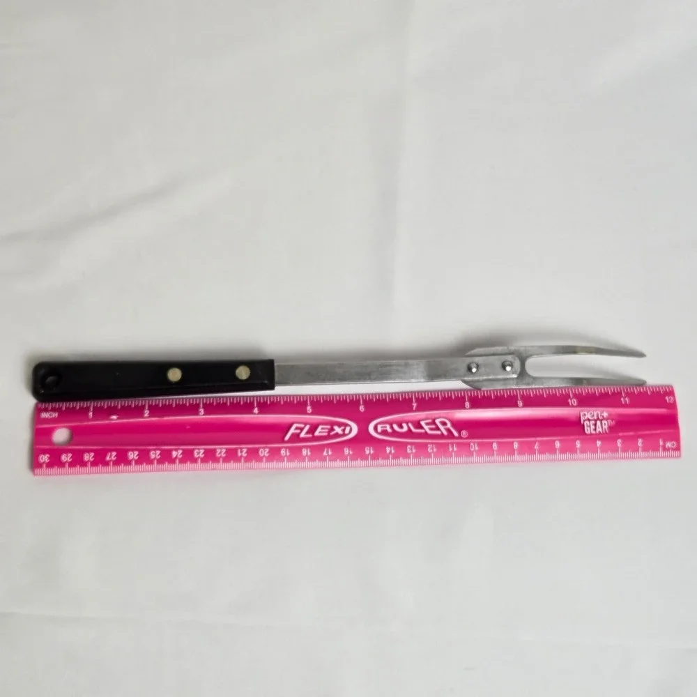 Ekco Forge Stainless Steel Meat Carving Fork, Black Handle,‎ USA, 11.5